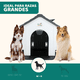 thumbnail image 3 of Casa Térmica para Perros de Raza Grande con Piso Elevado | Plástico Reforzado Impermeable con Protección UV | Puerta Metálica Abatible y Techo con Drenaje Rápido | Gris, 3 of 8