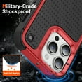 thumbnail image 4 of Decase Heavy Duty Case For Apple iPhone 15 6.1",Military Grade Drop Protection,Hybrid Anti-Scratch Shockproof Rugged Phone Shell Cover,for Women Men,for iPhone 15 - Red, 4 of 5