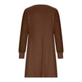 thumbnail image 6 of ClodeEU Women's Sequin Lace Long Sleeve A Line T-Shirt Dress ,Casual Swing Dress Brown,Womens Plus S, 6 of 6