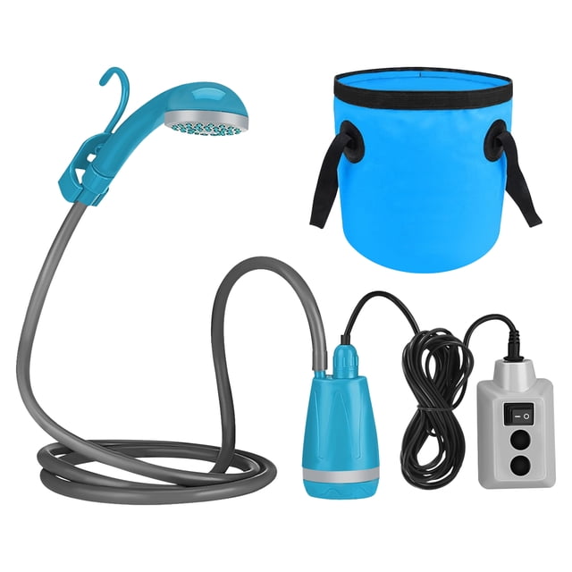 Ducha portátil Bomba de ducha para acampar Ducha portátil recargable para acampar Bomba de ducha para exteriores para caminatas, viajes y uso de emergencia