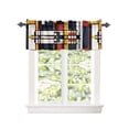 thumbnail image 2 of Kitchen Cafe Valance Curtain for Small Windows,Abstract Mondrian Color Block Rod Pocket Short Valances Colorful Geometric Stripe Art Window Treatment Panel for Living Room/Bedroom/Bathroom,60x18in, 2 of 9