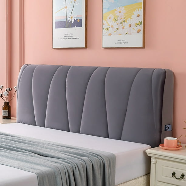 Naiovety Fácil De Cuidar, Cabeceros De Cama De Terciopelo, Cubre Estilos De Vida Ocupados, Y Personaliza El Dormitorio Decoración del hogar gris oscuro