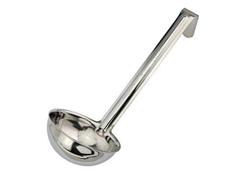 6 Ounce Winco LDI-60SH 1 Piece Stainless Steel Ladle with 6" Handle 