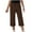 Brown, variant on Kids Wide Leg Capris Pants Boys Girls Wide Leg Casual Cropped Pants Elastic Waist Athletic Trousers 7T