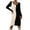 Black, variant on Sngxgn Dresses for Women Front Tie Cap Sleeves V Neck Midi Bodycon Dress(Blue,M)