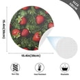 thumbnail image 4 of Ryvnso Christmas Strawberry Round Plate Mats Dining Table Placemat Set of 6 for Holiday Decoration, 4 of 7