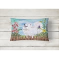 thumbnail image 2 of Carolines Treasures CK1253PW1216 Samoyed Spring Canvas Fabric Decorative Pillow  12H x16W multicolor, 2 of 3