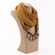 thumbnail image 5 of Bufanda de gasa con perlas de espejo y collar de aleación para mujer, bufanda de primavera, otoño e invierno, 5 of 6