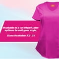 thumbnail image 7 of Natural Uniforms Women's Ultra Soft Stretch Mock Wrap Scrub Top 82011 (Hot Pink, Small), 7 of 7