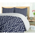 thumbnail image 5 of Ambesonne Oriental Duvet Cover Sets, Ethnic Monochrome Tulips, 2-King, Dark Violet Blue White, 5 of 7