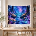 thumbnail image 5 of Glowing River in Enchanted Forest Mystical Fantasy for Nature Lovers Fantasy Art Decor Housewarming Gift Tapestry Wall Hanging for Bedroom and Living Room, 5 of 7