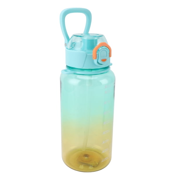 Botella De Agua Deportiva A Prueba De Fugas De Gran Capacidad De 1000 Ml Con Asa, Correa Para El Hombro Y Pajita Desmontable Para Estudiantes, Material De PC