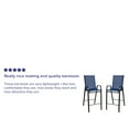 thumbnail image 5 of Emma + Oliver 2 Pack Navy Outdoor Barstools with Flex Comfort Material-Patio Stool, 5 of 14