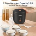 thumbnail image 2 of Hervidor de arroz CHACEEF Mini, 1,2 L, 2 tazas, sin cocinar con vaporizador, 2 of 7