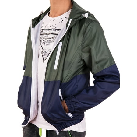 LELINTA Mens Hooded Waterproof Windbreaker Rain Jacket Comfortable Men Leisure Outwear(L-3XL to Choose)