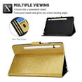 thumbnail image 5 of Galaxy Tab S7 2020 Case, Dteck Glitter Sparkle PU Leather Folio Case Multi-angle Viewing Stand Protective Cover with Card Slots for Samsung Galaxy Tab S7 11 inch 2020 Model SM-T870 T875 T876B, Gold, 5 of 6