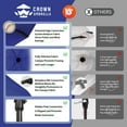 thumbnail image 4 of CROWN SHADES 9 Ft Patio Umbrella with Auto-Tilt & Olefin Fabric Patented 45° Edge Connection Windproof Outdoor Umbrella Blue, 4 of 8