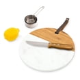 thumbnail image 3 of Weddingstar Round Marble & Wood Serving Board, 3 of 3