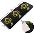 thumbnail image 2 of SKYSONIC 2X6 Feet Gloden Sunflower Runner Rug with Rubber Backing, Skeletons Hands Non Slip Entryway Rug Runner Washable Soft Area Rug Carpet for Hallway Bedroom Kitchen Decor, 2 of 6