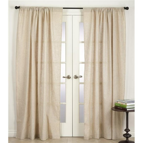 57 x 108 in. Classic Linen Blend Curtain Panel - Natural