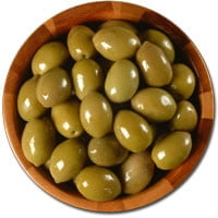 Deli Fresh Large Green Cracked Olives, 16oz Dr.Wt.