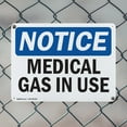 thumbnail image 5 of (2 Pack) Medical Gas In Use OSHA Notice Sign 14 Inch X 10 Inch Plastic Sign, Weather Resistant, UV Protected for Workplace, Business, and Construction Site, Made in the USA, 5 of 8
