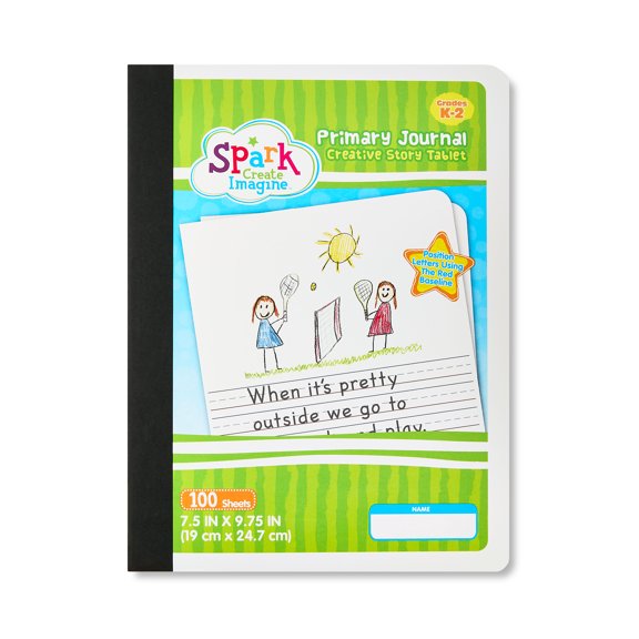 Spark Create Imagine Half Page Ruled Primary Journal, Grades K-2, 100 Pages (09644)