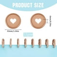 thumbnail image 2 of 1 Set 11Pcs 32mm Small Binder Discs Plastic Disc Notebook Round Mushroom Hole Hollow Heart Loose Leaf Binding Discbound Expansion Ring Discs for DIY Notebook Planner Scrapbooking Pages Artwork, 2 of 6