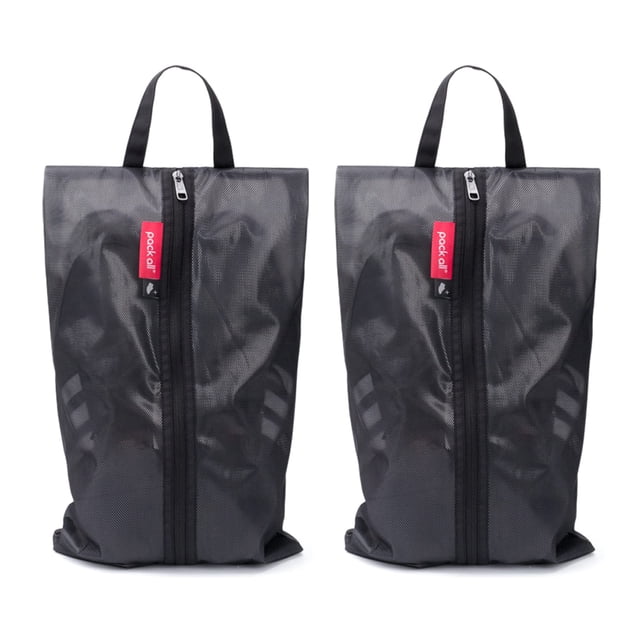 Paquete de bolsas para zapatos, todas resistentes al agua para viajes, paquete de 2 unidades, color negro