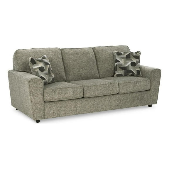 Bowery Hill Modern / Contemporary Fabric & Wood Sofa in Light Gray