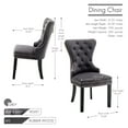 thumbnail image 6 of Porthos Home Caja Tufted Velvet Dining Chairs with Rubberwood Legs (Set of 2), 6 of 6