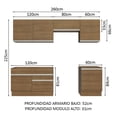 thumbnail image 3 of Cocina Integral 260cm Glamy Madesa 05 Marrón, 3 of 11