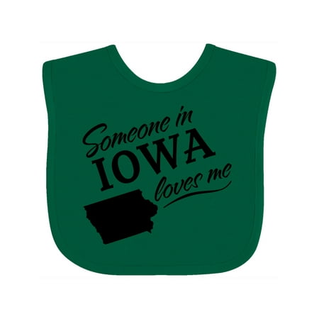 

Inktastic Someone in Iowa Loves Me Gift Baby Boy or Baby Girl Bib