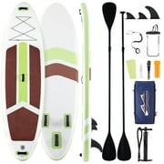 Betcozy Inflatable Stand Up Paddle Board, 2-in-1 Paddle with Premium SUP Paddleboard Accessories, Stable & Non-Slip Deck for Adults & Youth of All Skill Levels, Green