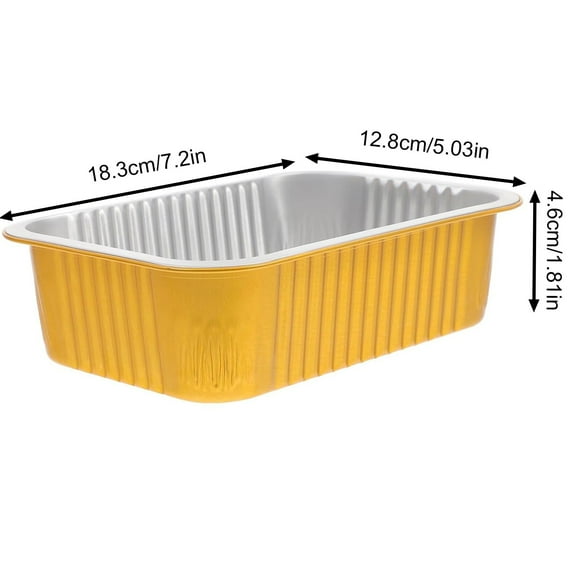 Kitchen Air Fryer Aluminum Pans 25Pcs Heavy Duty Disposable Foil Pans For Baking Roasting Chafing 750Ml Deep Tin Foil Bakeware Steam Table Tray Cookware Food Prepping Cake Oven Pan, Kitchen Air Fryer