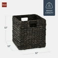 thumbnail image 3 of Best Choice Products 12x12in Hyacinth Baskets, Set of 5 Multipurpose Collapsible Organizers w/ Inserts - Black, 3 of 8