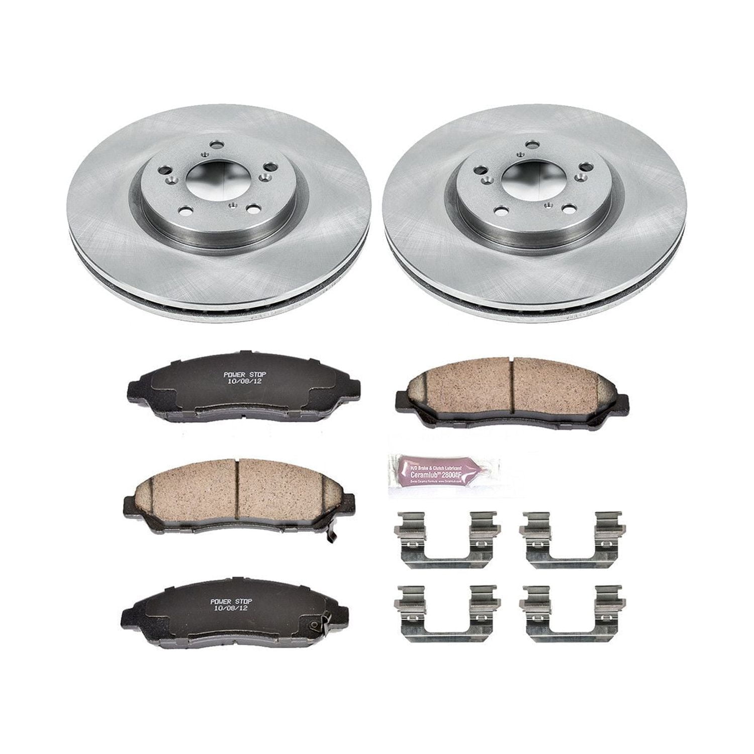 Power Stop Front Stock Replacement Brake Pad and Rotor Kit KOE5370