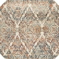 thumbnail image 4 of 8â€™ Round Ivory Brown Decorative Diamond Area Rug, 4 of 5