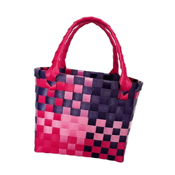 Abbraccia Woven Handbag,Waterproof Fashion Holiday Portable Summer Organizer Open Tote Bag Style C