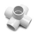thumbnail image 2 of Conector de PVC, 1/2 pulgada, 5 vías, Tee QWORK, paquete de 10 unidades, blanco, 2 of 6