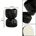 thumbnail image 3 of Black Ceramic Vase Decor ｜ 5'' in Morden Ceramic Flower Vase for Home Decor Gift｜Table Decoration Centerpieces for Living & Dining Room, 3 of 7