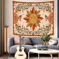 thumbnail image 3 of DaShan Boho Tapestry Wall Hanging,Yellow Sun and Moon Wall Decor for Bedroom Living Room Dorm,60"Wx50"L, 3 of 6