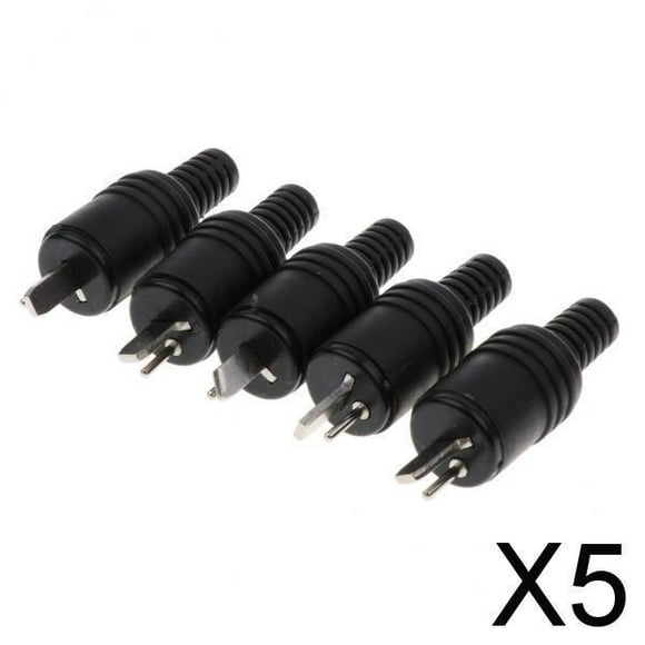 Runquan 5X Replacement Male Electrical Plug - Male Plug Replacement Cord Outlet 5 Pcs