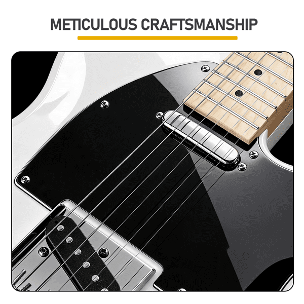 Maple Fingerboard Electric Guitar SS Pickup, White