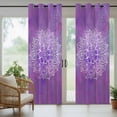 thumbnail image 5 of Outdoor Curtains for Patio Waterproof, Boho Floral Outdoor Privacy Panels Grommet, Purple Flowers Vintage Bohemian Watercolor Blackout Outside Curtains for Porch/Cabana 54"x95", 1 Panel, 5 of 8