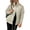 Khaki, variant on Quilted Jackets For Women Casual Knit Quilted Jacket Patchwork Solid Color Stand Collar Jacket Zip Up Mixed Media Coat With Cable Knit Sleeves 3XL Black
