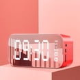 thumbnail image 4 of Altavoces Bluetooth Portátil Inalámbrico Exterior Estéreo Bajo Digital LED Reloj Despertador Snooze con USB para Dormitorio, Despertadores para Oficin rojo Baoblaze Relojes de alarma, 4 of 7