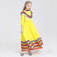 thumbnail image 2 of Vestido de baile español de Jalisco, gran swing, para niñas, estudiantes, mexicano, ruso, flamenco, disfraz, carnaval, fiesta tradicional folclórica para niños, 2 of 5