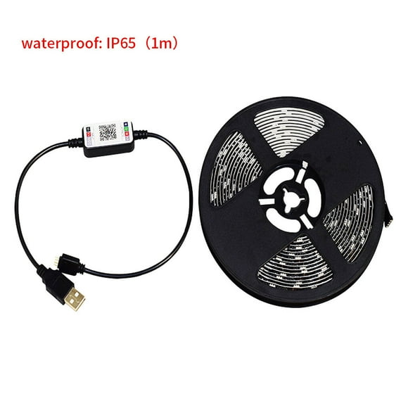 Injueey Tira de luces LED de 1 ~ 5M, decoración WIFI RGB, lámpara inteligente, luz LED 5050, USB, compatible con Bluetooth, WIFI, aplicación Iluminación y accesorios Epoxy wasserdicht 1M RGB