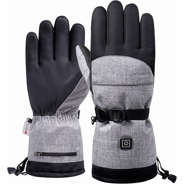 LargeGrey 3 guantes guantes cálidos para motocicleta senderismo invierno hasta hombres mujeres guantes calefactados y esquí 8 horas nivel impermeable D230